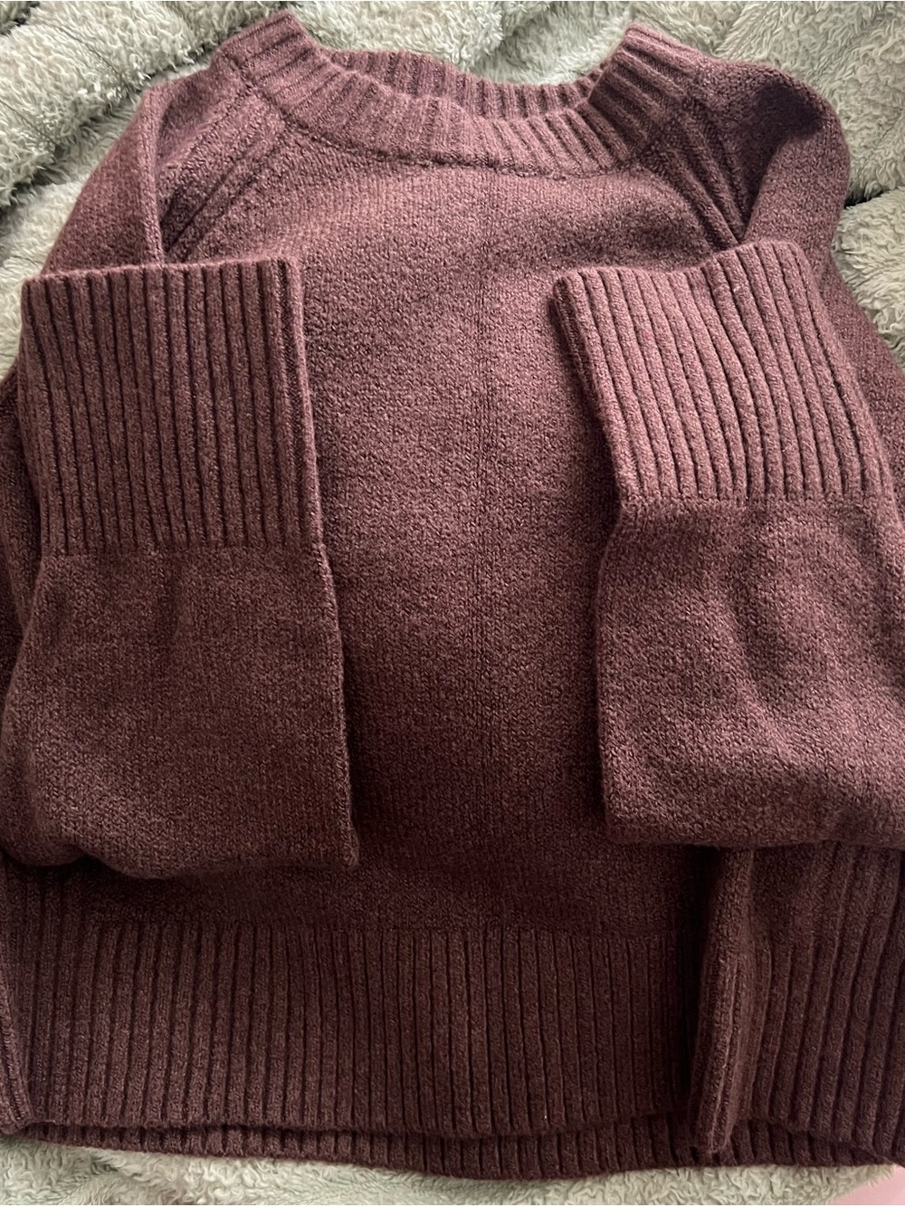Old Navy Ribbed Cuff Scoop Neck Sweater in brown smoke free home & pet free nwt